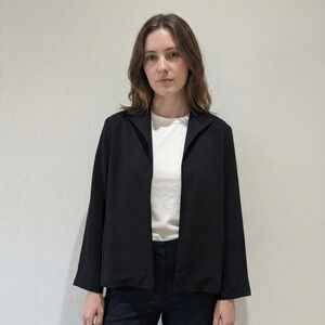 Eileen Fisher Classic Black Women's Blazer 100 Percent Wool